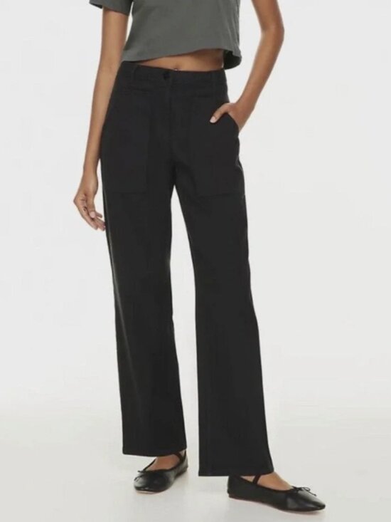 Aritzia Pants - Aritzia Wilfred Free Black Utility High Waisted Wide Leg Pant